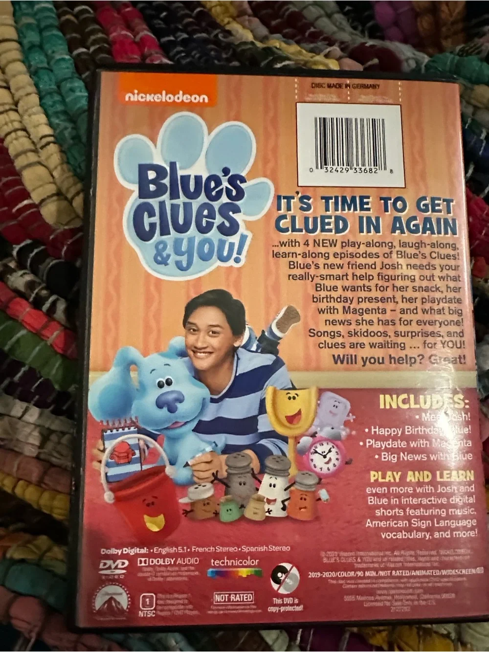 Blue's Clues Blue's Perfect Present Book & Blue's Clues & You DVD Lot